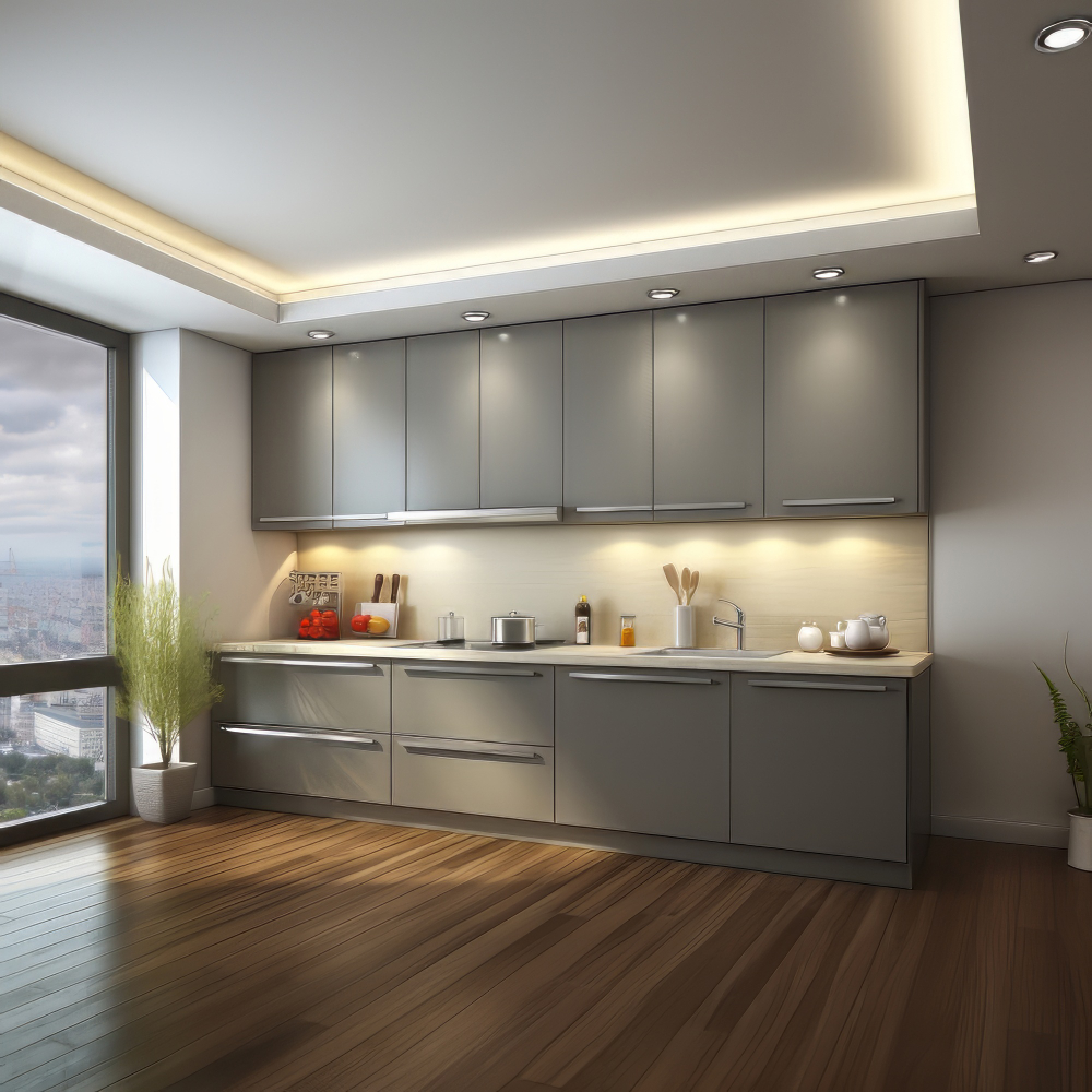 Warm Minimalist Kitchen Laminates